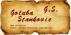 Goluba Stanković vizit kartica